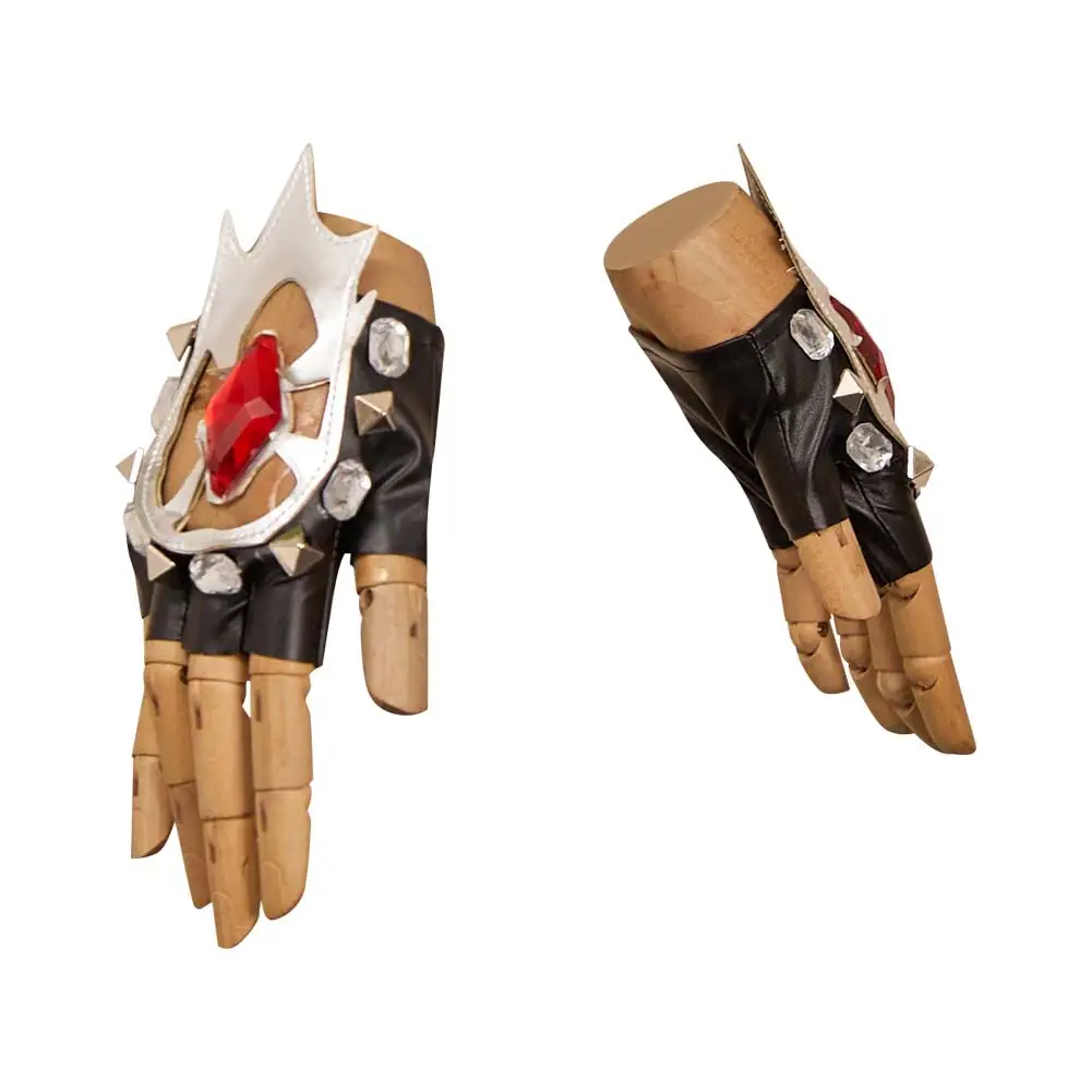 Adult Mira Cosplay Gloves Necklace Earrings Demons Fantasia Hunters Half Finger Fingerless Gloves Halloween Costume Accessories - Image 2
