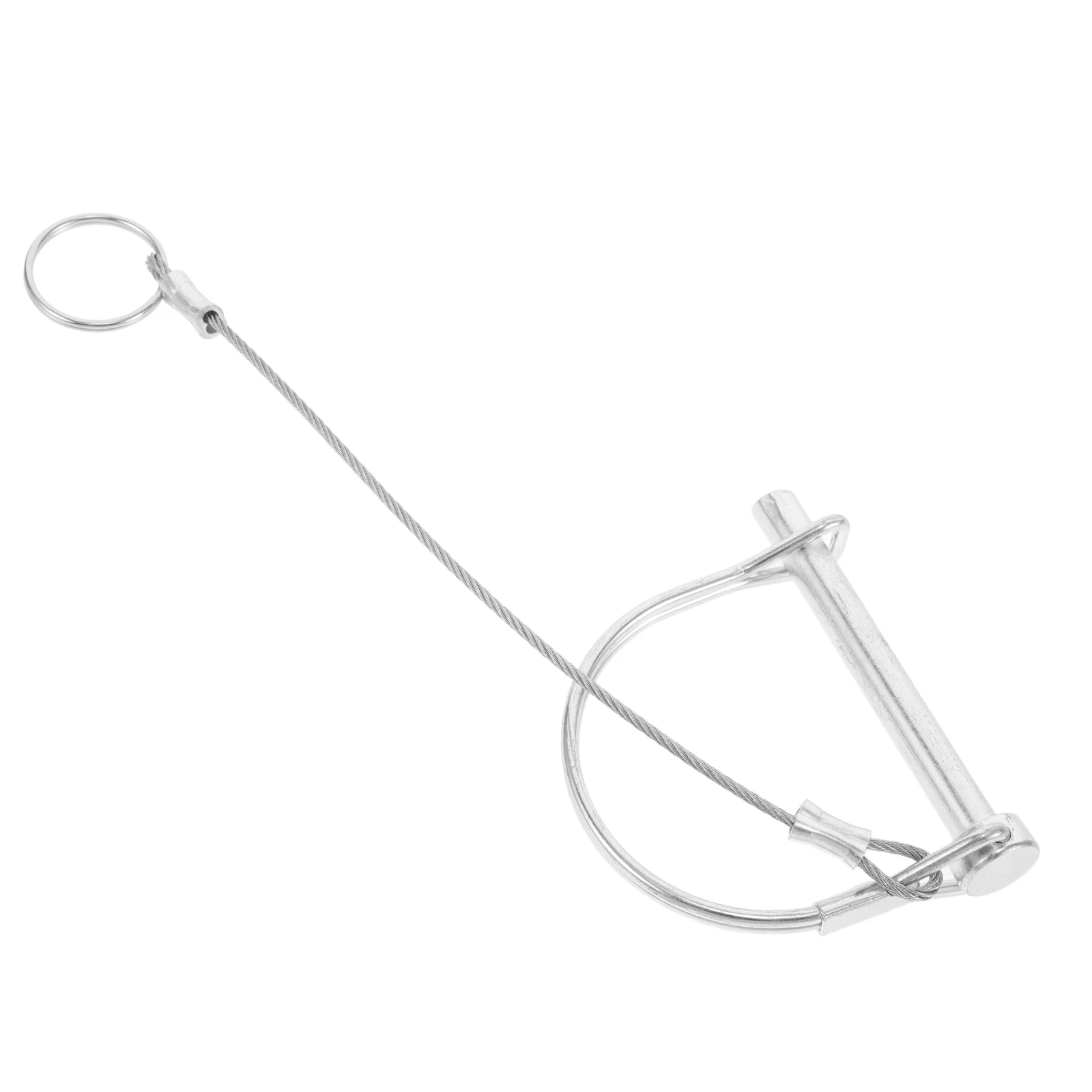 

Safety Connector High Strength Trailer Hitch Pin Lock Plastic Coated Tether Quick Release For Coupler Latch Heavy Duty