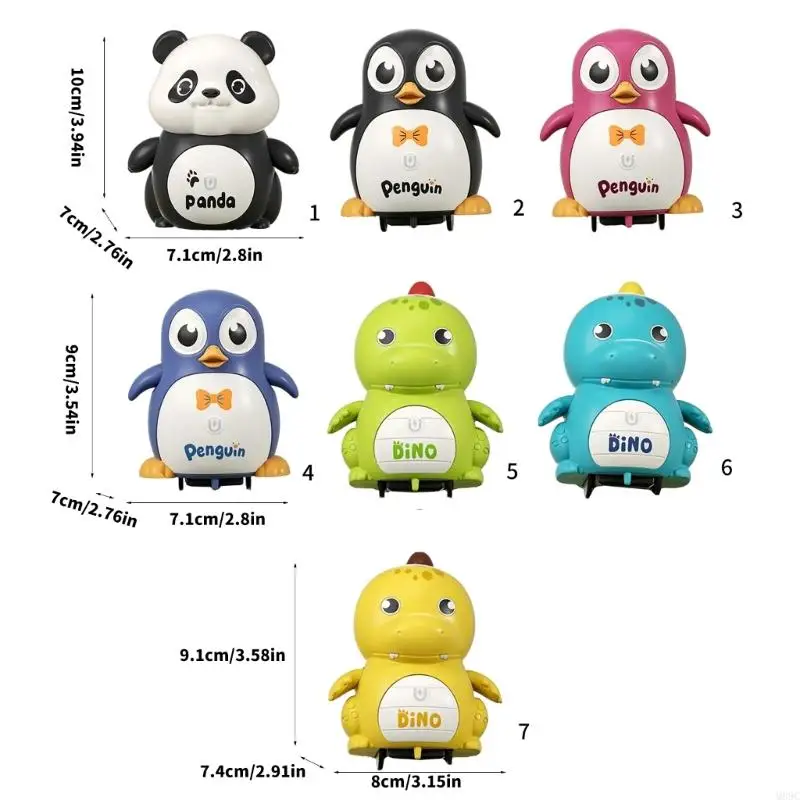 9cm Phim trẻ mới biết đi bò tạc học nhạc Penguin Dinasuar hình dạng đu cho trẻ Quà tặng bé trai