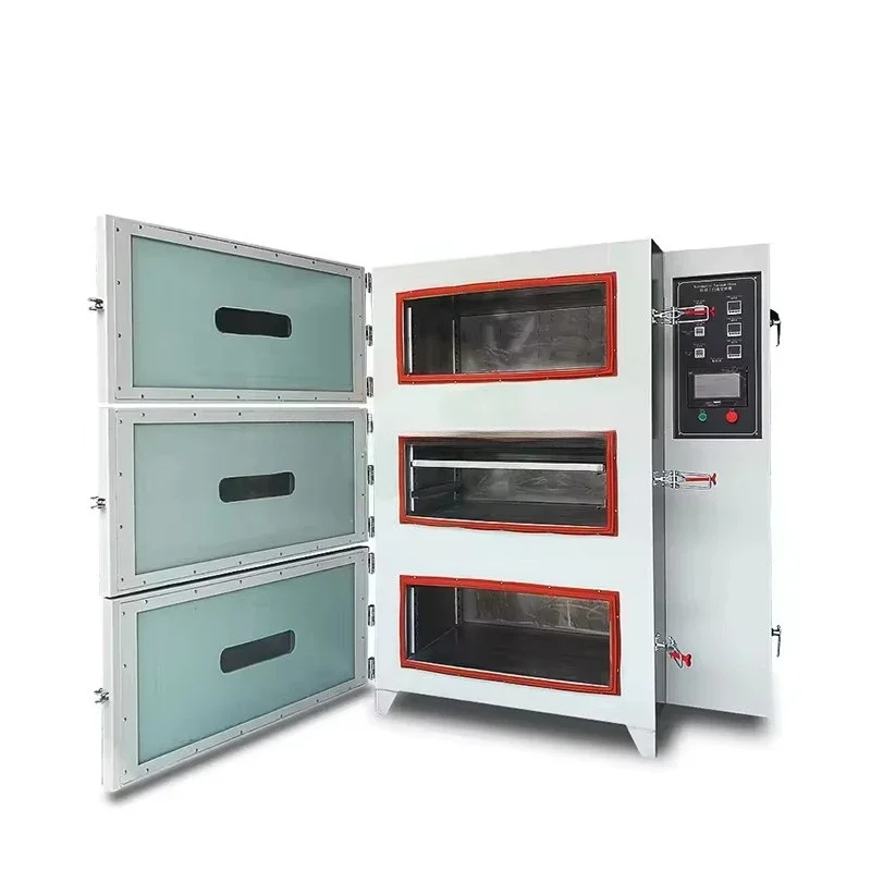 Three Layers Automatic Vacuum Dryer Oven for Lithium Battery Material and Electrode Sheet Baking