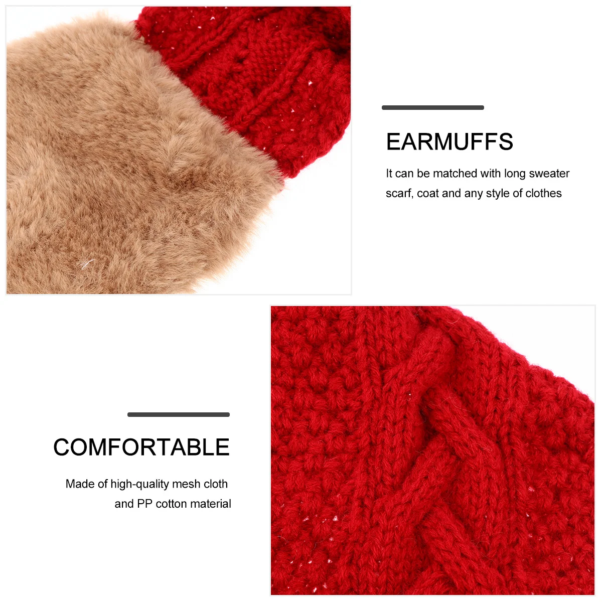 

Christmas Earmuffs for Winter Head Band Men Warmer Headband Scarf Outdoor Covers
