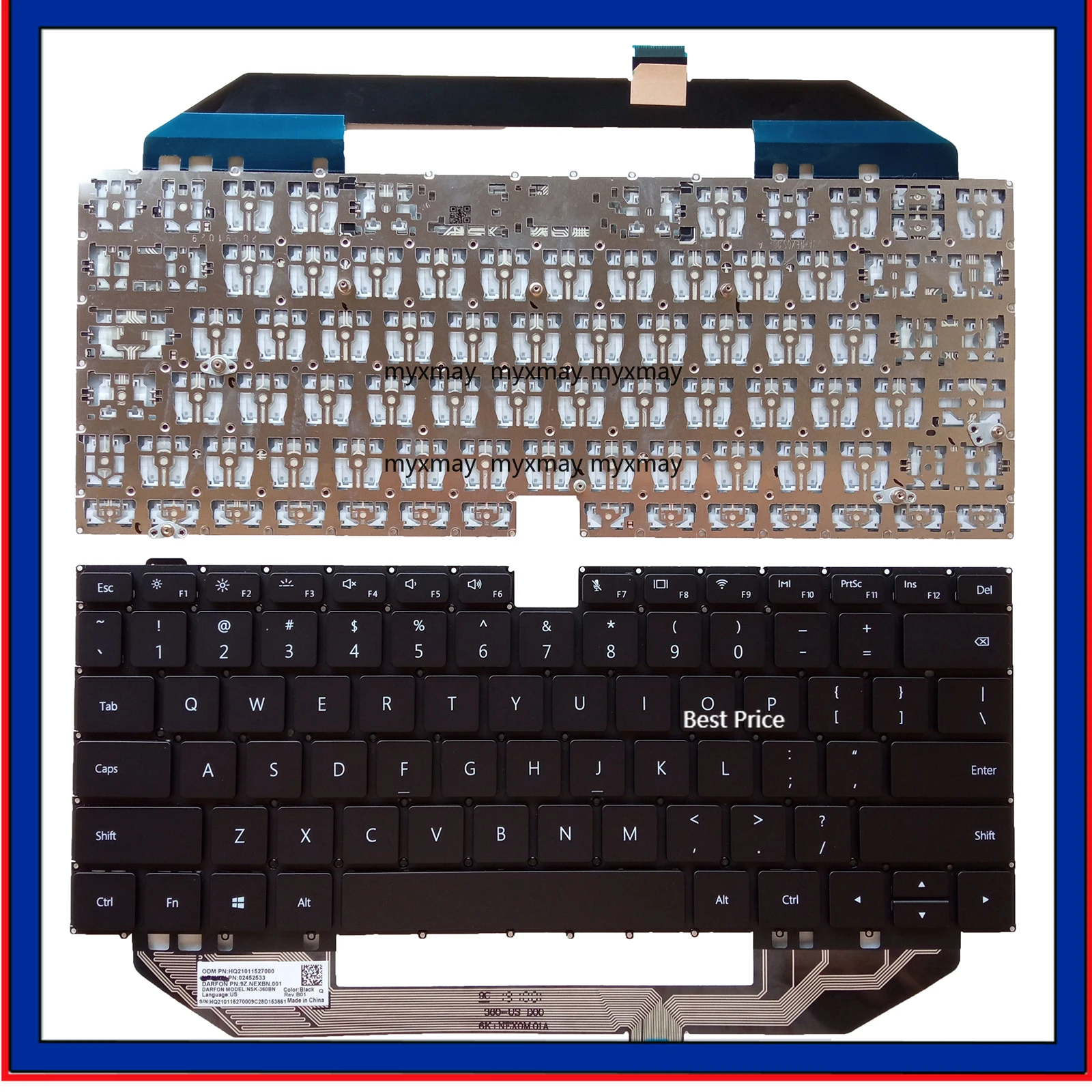 

New For Huawei MateBook X Pro MACH-W19B MACH-W19C MACHD-WFE9Q MACH-W29C Keyboard US