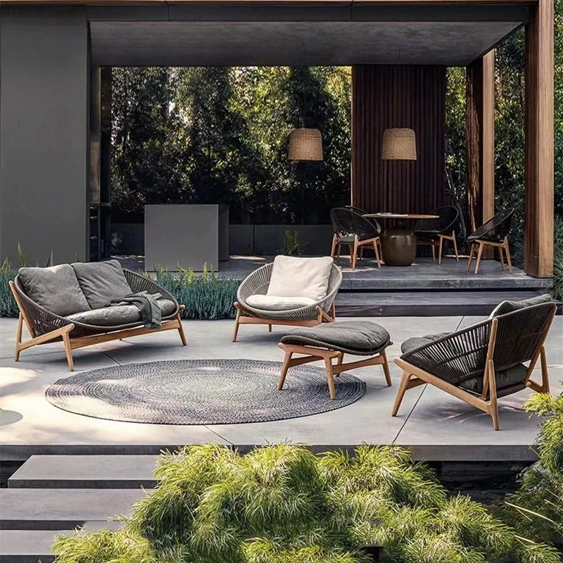 

Комплект уличной мебели из ротанга: диван для виллы, садовый комплект, высококачественные кресла из тика, садовые кресла из ротанга