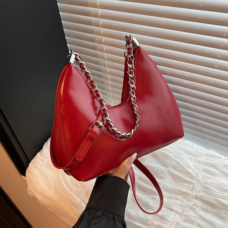 

Elegant Trendy Crossbody Bag Women With Vintage Leather Large Capacity Minimalist Design And High-End Solid Color