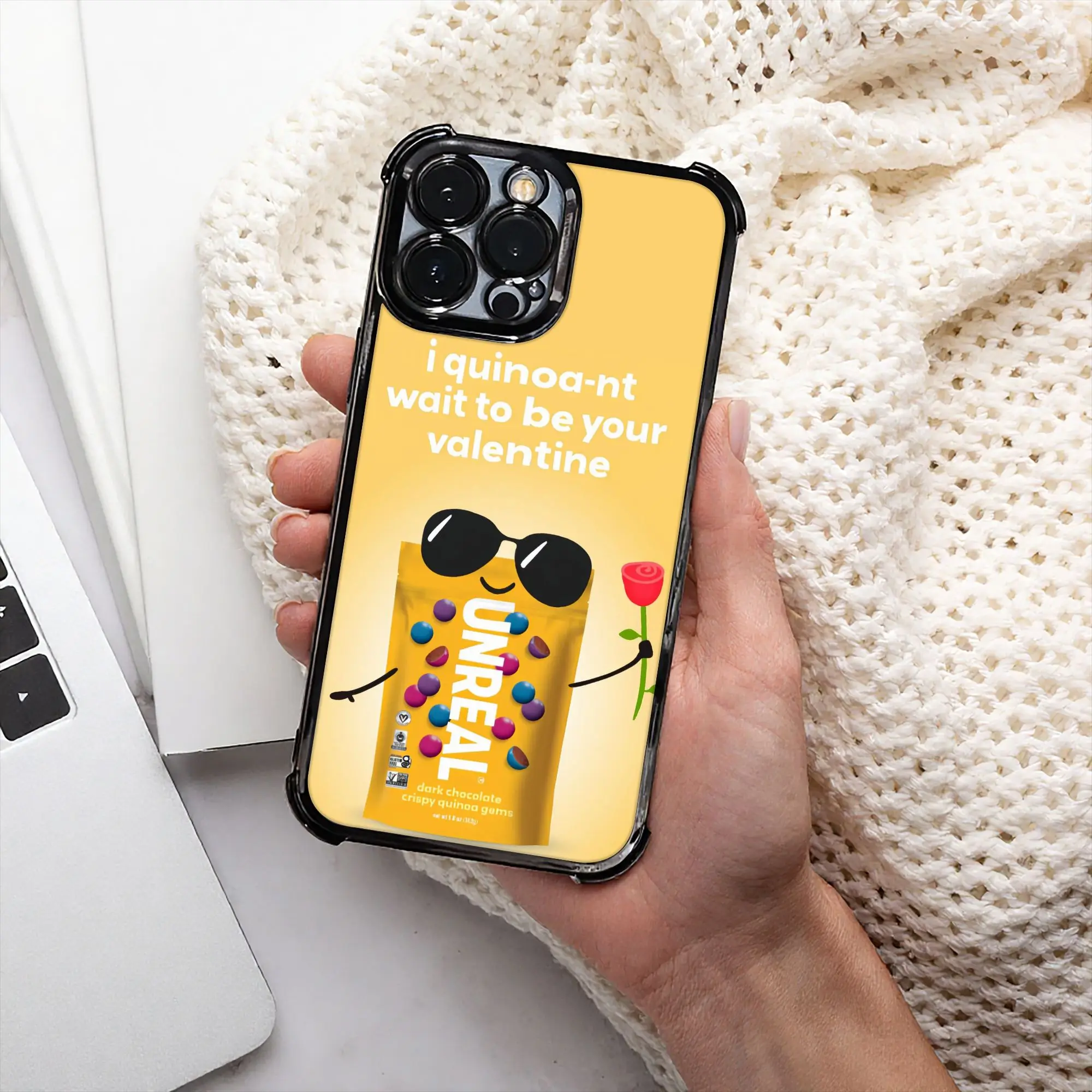 Funda para Teléfono I Quinoa nt Wait Valentine's, con Proceso de Galvanoplastia uUnreal Candy, para Varios Modelos de iPhone