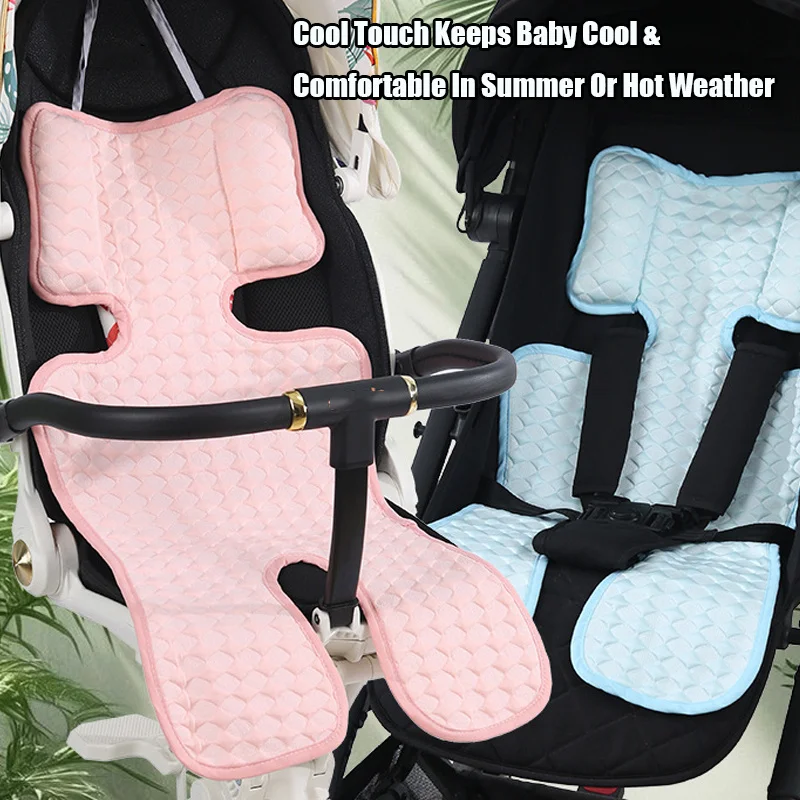 Baby Stroller Car Seat Cooling Pad Mink Dot Summer Stroller Cooler Mat Anti-Slip Infant Pram Carseat Cooling Insert Liner Pad