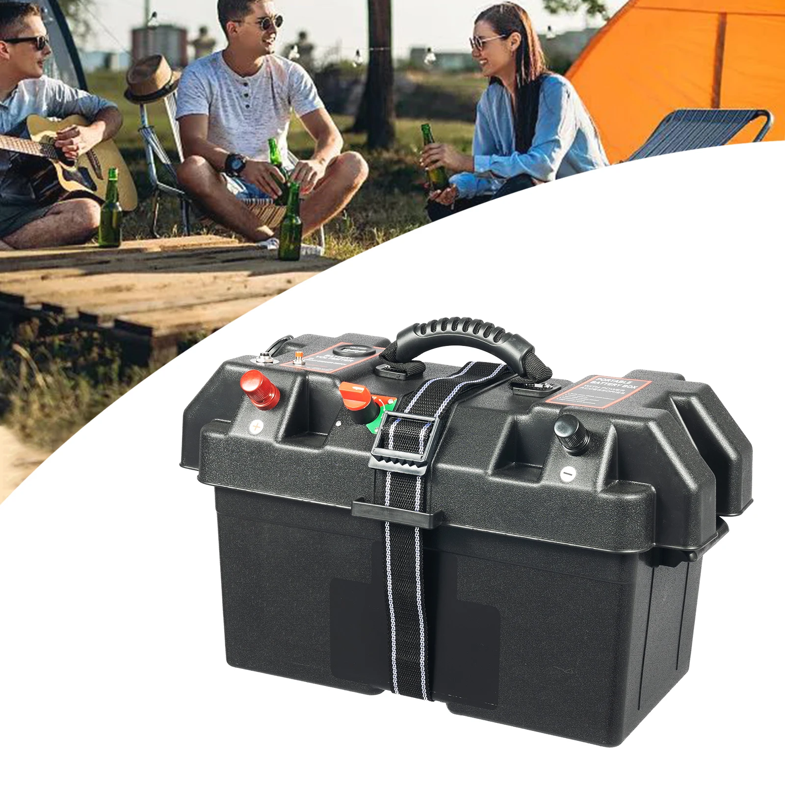 Motor Smart Batteriebox Dual USB, Multifunktionale Batteriebox mit Schnellanschluss & LED-Spannungsanzeige – Detail 4