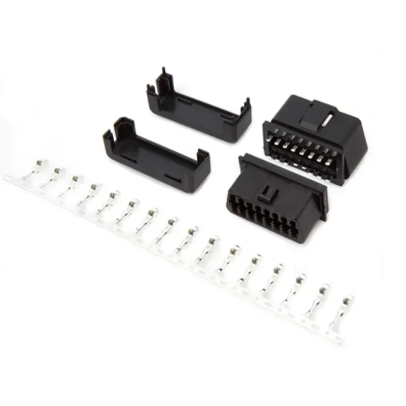 12/24V Car Accessories OBD2 16Pin Female/male Connector Plug Adapter OBD OBDII EOBD J1962 OBD2 16Pin Wiring Adapter 16Pin Plug