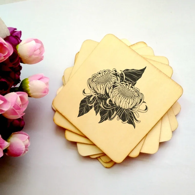 DAJA Blank Cutting Wooden Craft Unfinished Wood Pieces DIY for Engraving Machine 10/20pcs
