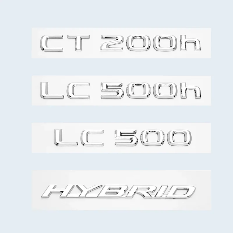 ثلاثية الأبعاد كروم لامع أسود ABS رسائل عدد CT200h LC500 LC500h الهجين شعار لكزس سيارة جذع شارة لاصقة للشعار اكسسوارات