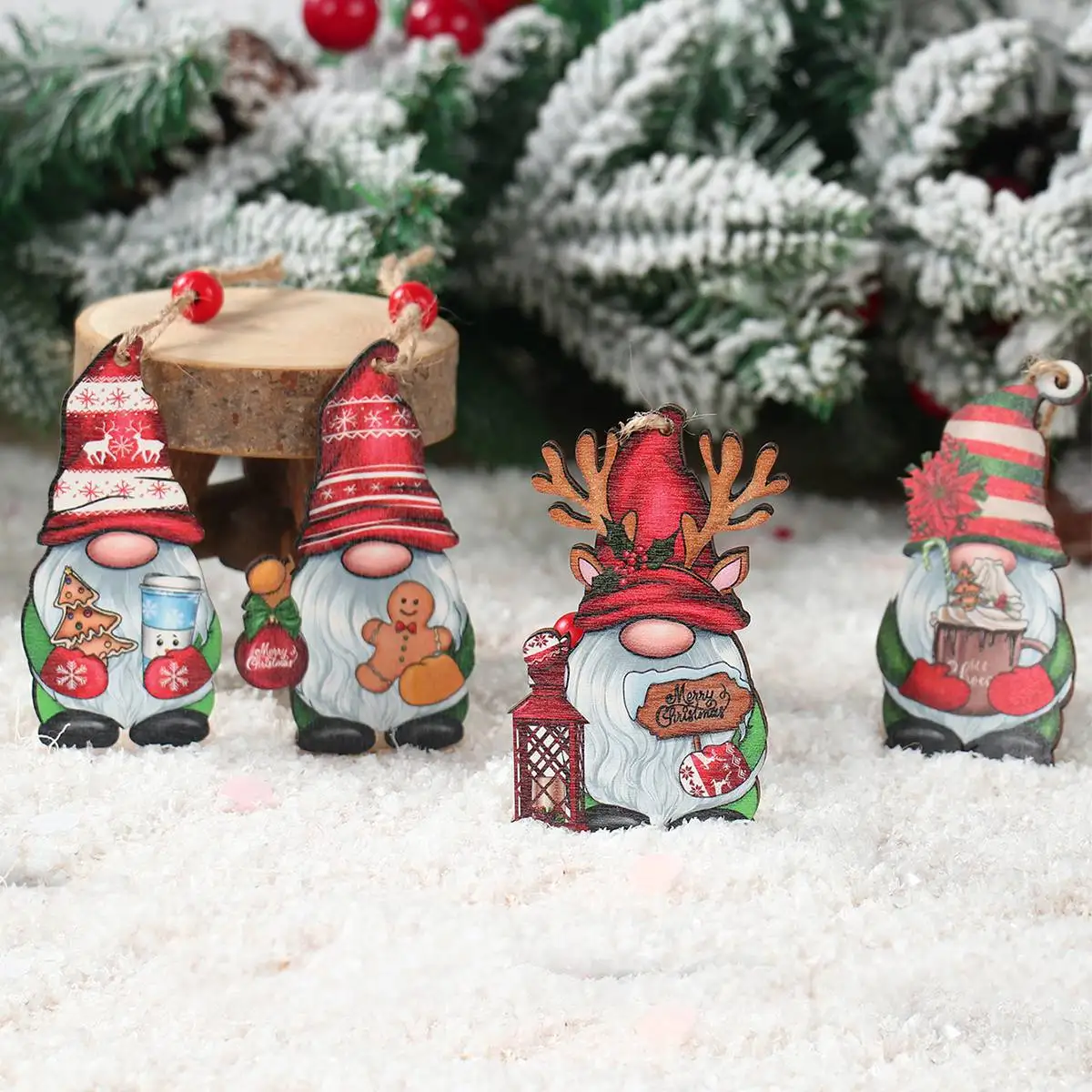 Chrsitmas Wooden Pendants Merry Christmas Decorations For Home 2023 Navidad Kerst Natal Noel Xmas Tree Ornaments Decor New Year