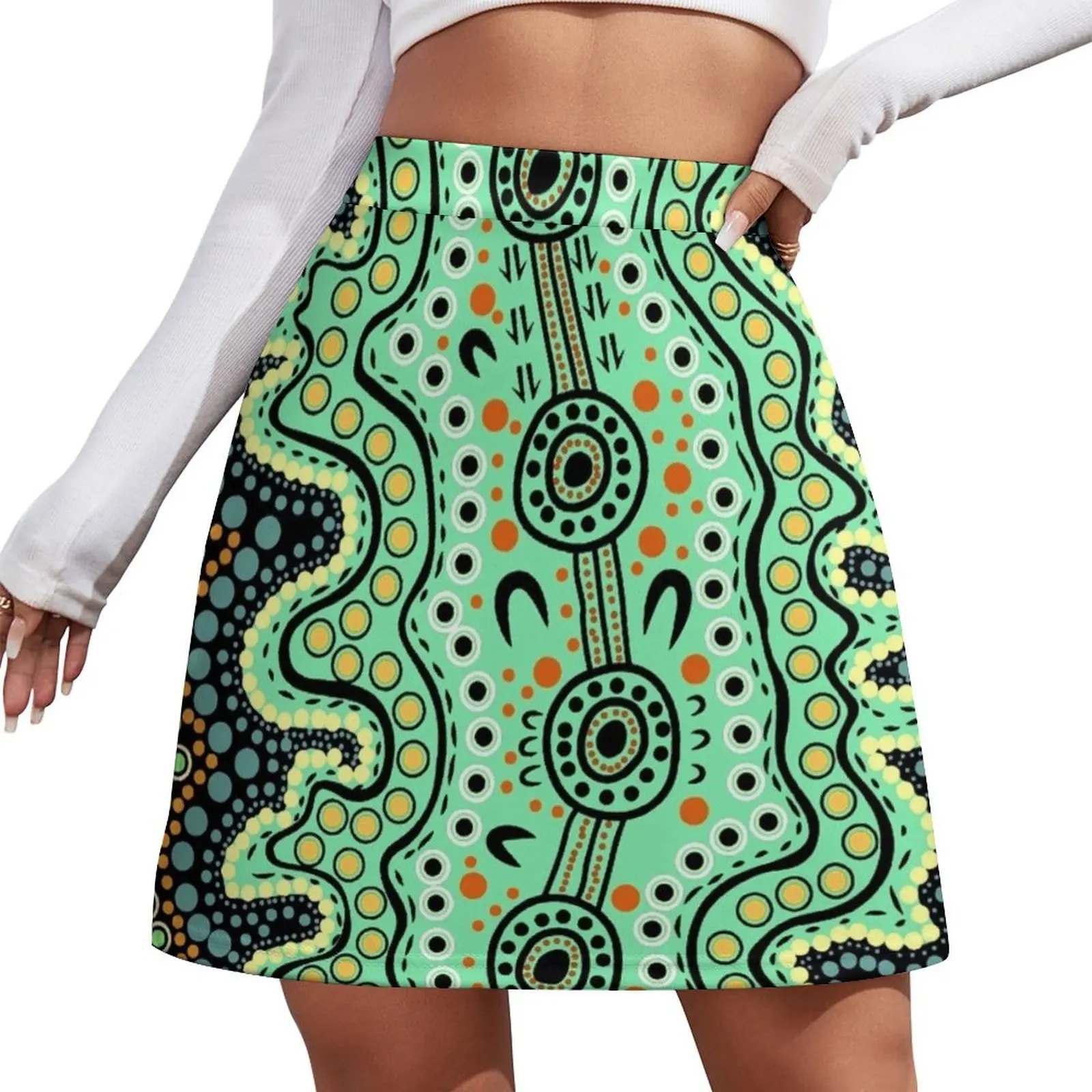 

Yilawura - Wiradjuri word for a pleasant Place to Camp Mini Skirt midi skirt for women night club outfits luxury women's skirt