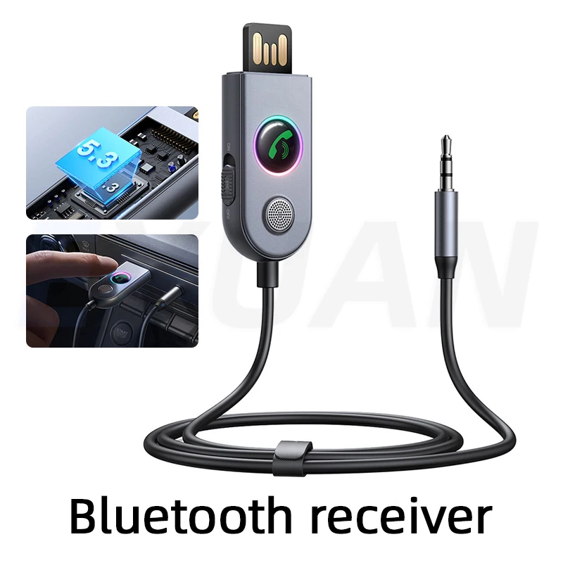 Bluetooth Aux Adapter Enhance Wireless Car Bluetooth Audio Receiver USB 3.5mm Key Receiver Receptor Bluetooth TF card