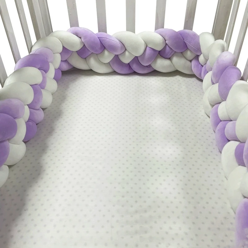 กันชนเตียงเด็กอ่อน ปลอกหมอนอิงแบบถักเปีย สำหรับเตียงเด็กอ่อน ป้องกันการกระแทก ตกแต่งห้องนอน ชุดเครื่องนอนเด็กอ่อน