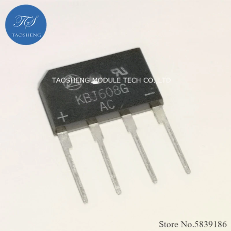 2pcs NEW AND ORIGINAL KBJ206G KBJ205G KBJ406G KBJ606=GBJ606 KBJ608=GBJ608 KBJ1006 KBPM306G