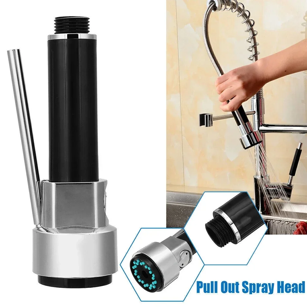 Pull Out Kitchen Faucet Spray Head Handheld Sprayer ABS Plastic Anti-splash Nozzle High Pressure Bathroom Sink Tap Replacement