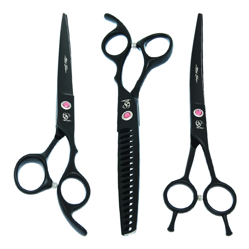 

Meisha 7 inch Pet Hair Scissors Straight Curved Animals Cutting Shears Japan Steel Thinning Clippers Dogs Grooming Tools B0034A