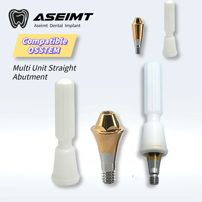 

For Osstem Multi Unit Straight Abutment MUA Grade 5 Titanium Alloy 0° for Screw Retained Prosthetic Lab CAD CAM Factory Direct