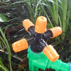 Garden Sprinklers Automatic Watering Grass Lawn 360 Degree Circle Rotating 5 Nozzles Pipe Hose