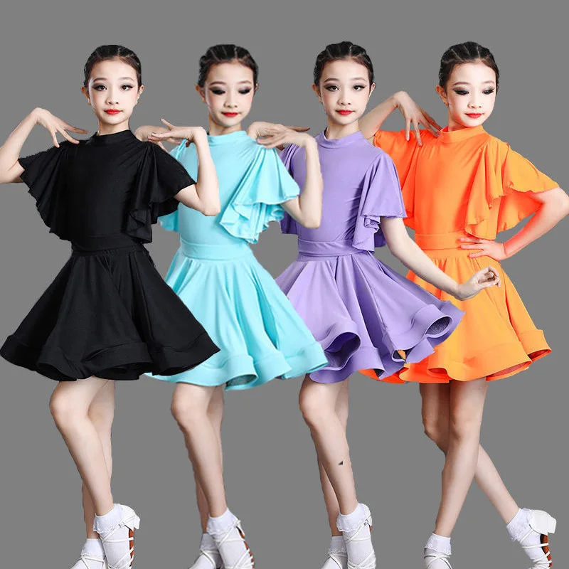 

Girl Latin Dance Dress for Girls Children Ballroom Dancing Dresses Rumba Cha Cha Samba Practice Dress Children Latin Performance