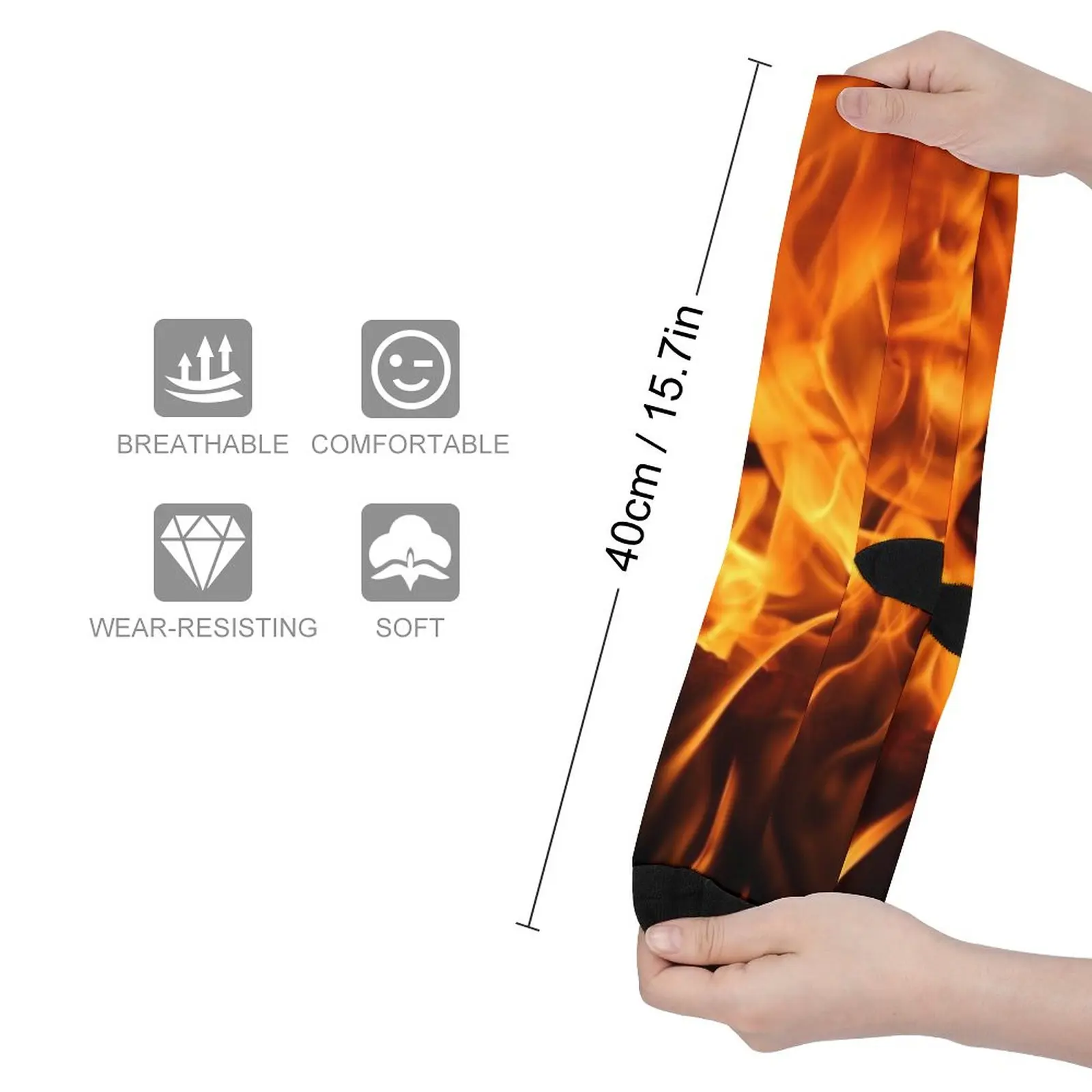 Fire flames Socks Sock woman basketball Socks Women's