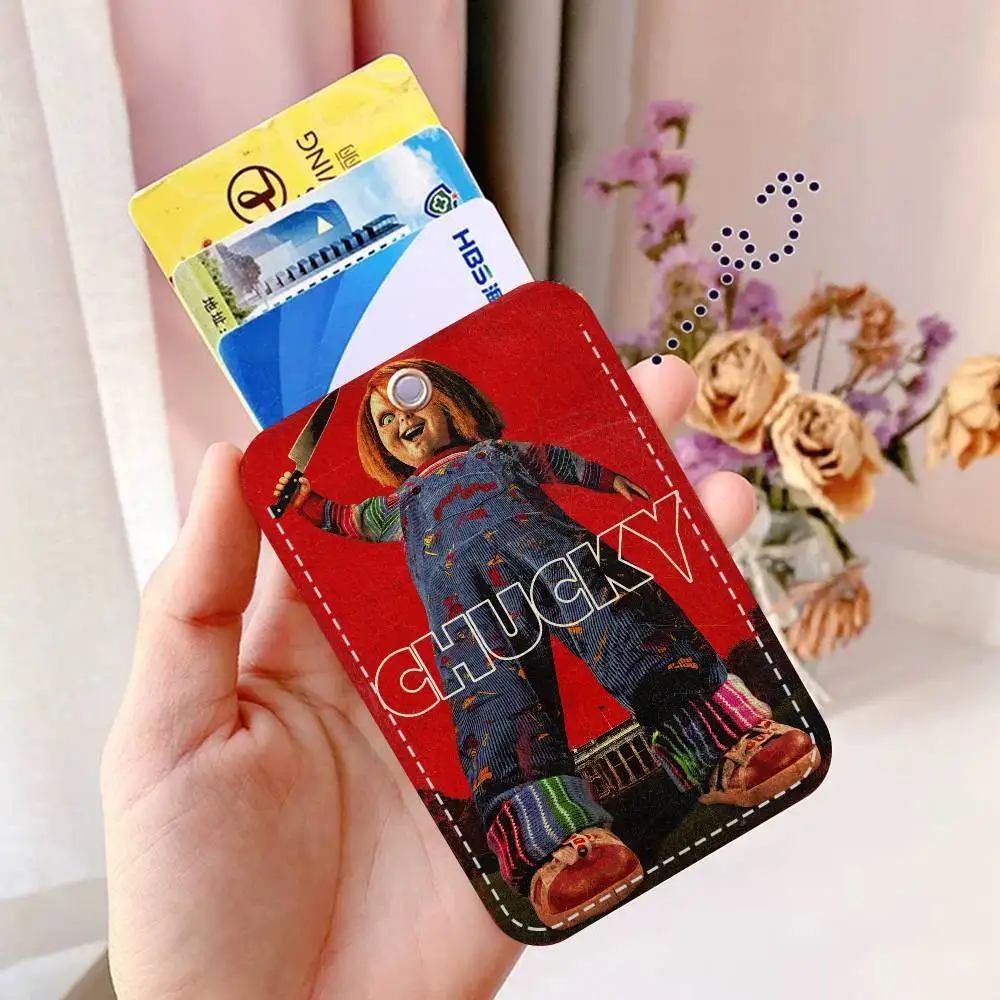 Chucky Horror Movie Badge Holder Keychain For Bank Business Work Card Holder Student Card Protective Case Bus Card