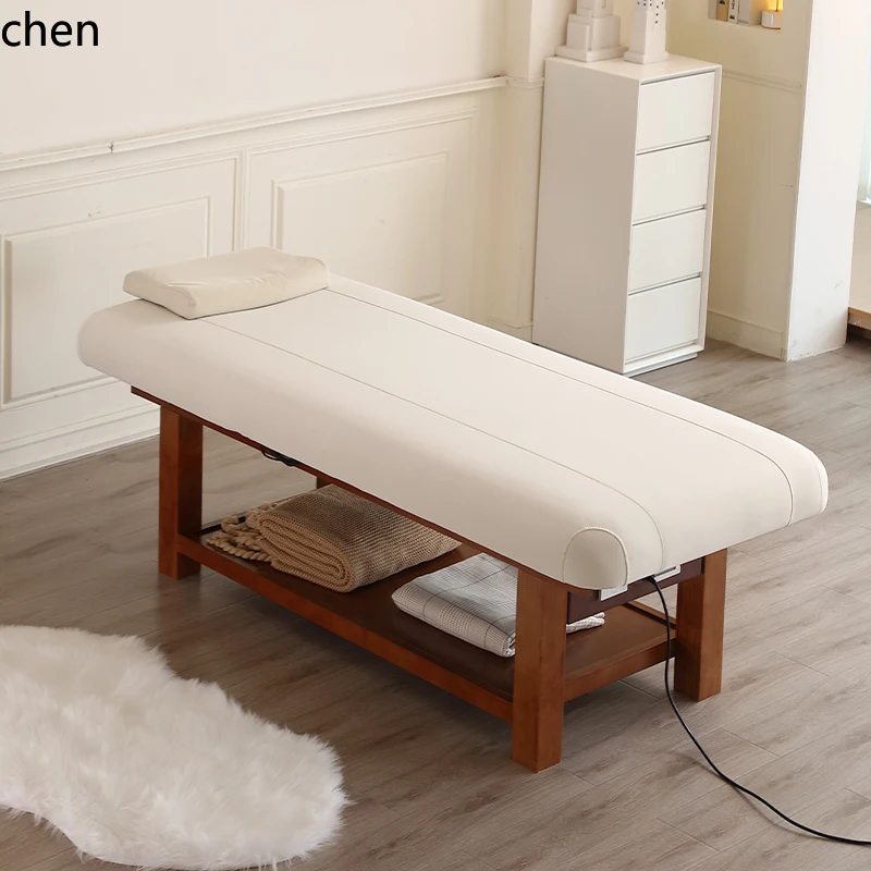 CZ  Solid Wood Electric Beauty Bed Beauty Salon Special Massage Bed Eyelash Extension Simple