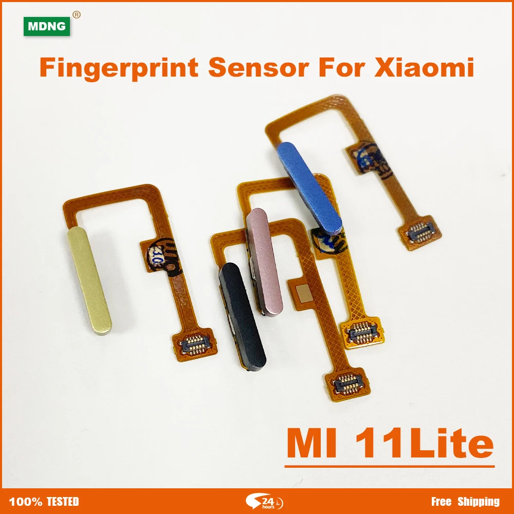 For Xiaomi Mi 11 Lite Power Button Fingerprint Sensor Flex Cable Replacement Repair Parts