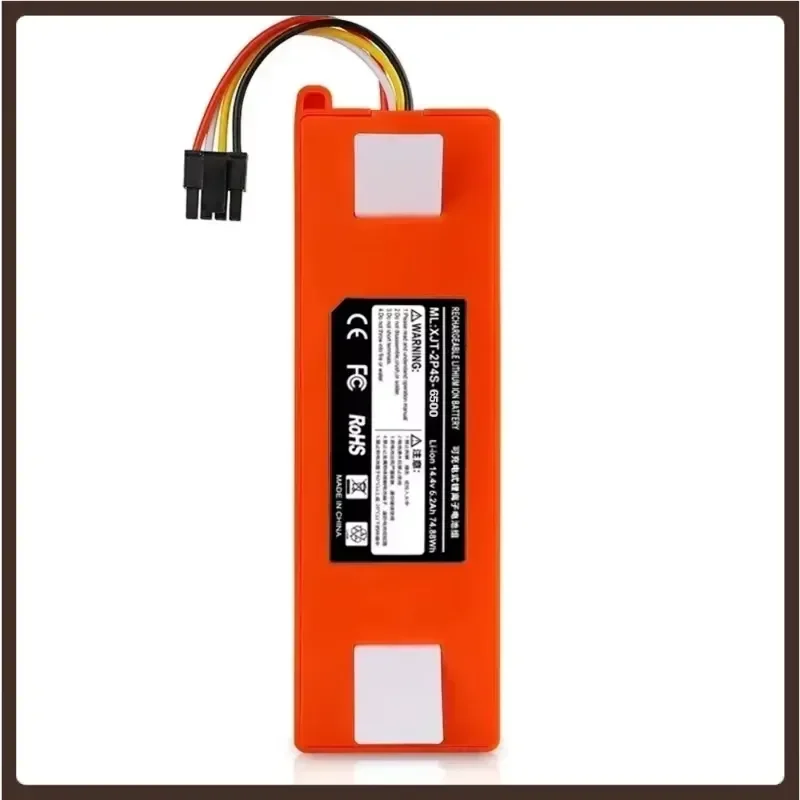 14.4V 6500mAh for Roborock S6 S7 MaxV Q5 Q7 MAX Robot Vacuum Cleaner Replacement Battery