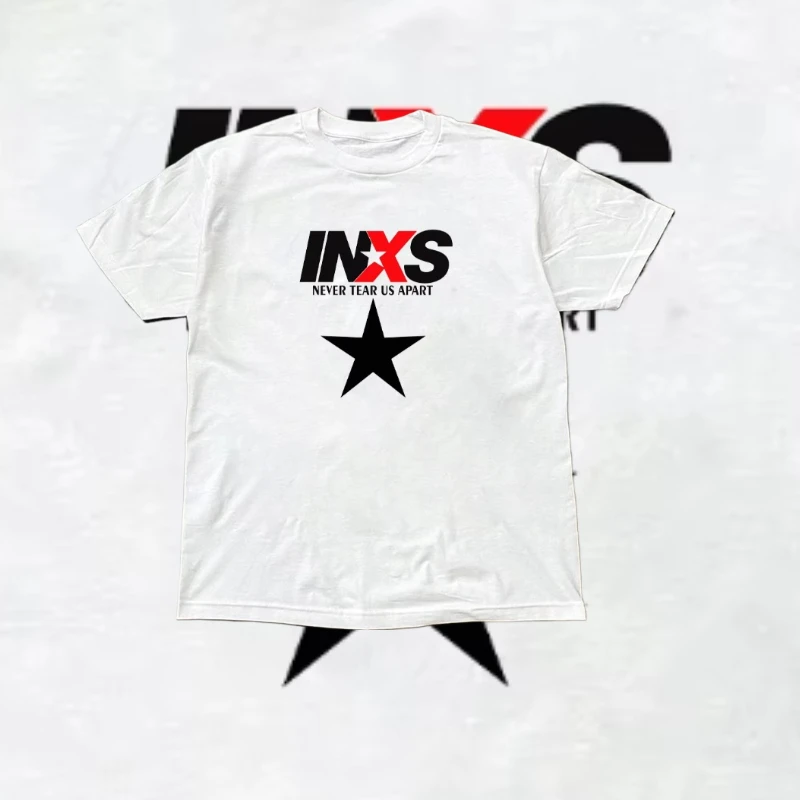 

2025 New INXS Rock Band T-Shirt Men Women Summer Heavy Cotton Short Sleeve Luxury Vintage Crew Neck Streetwear Graphic Tee