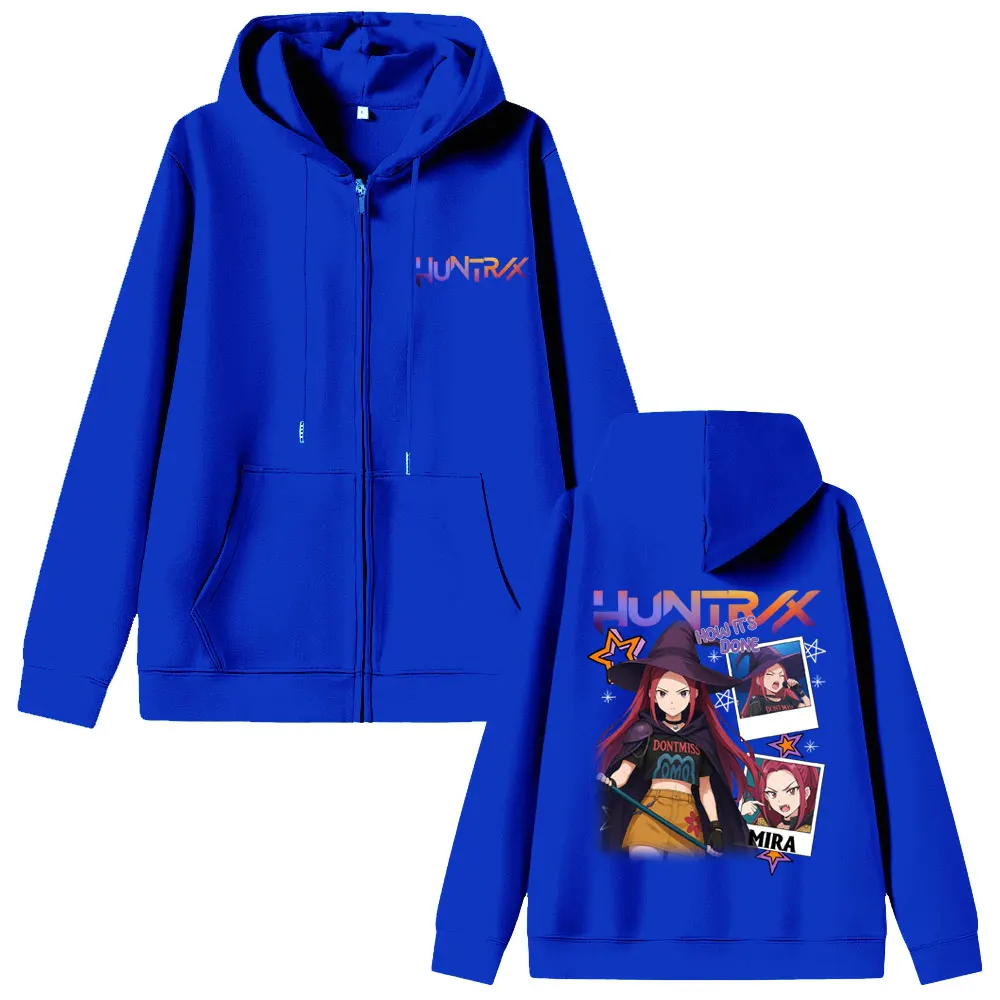 Kpop Demon Hunters Mira графическая толстовка на молнии для мужчин и женщин на Рождество, Хэллоуин, стильная куртка на молнии, мужская модная толстовка большого размера