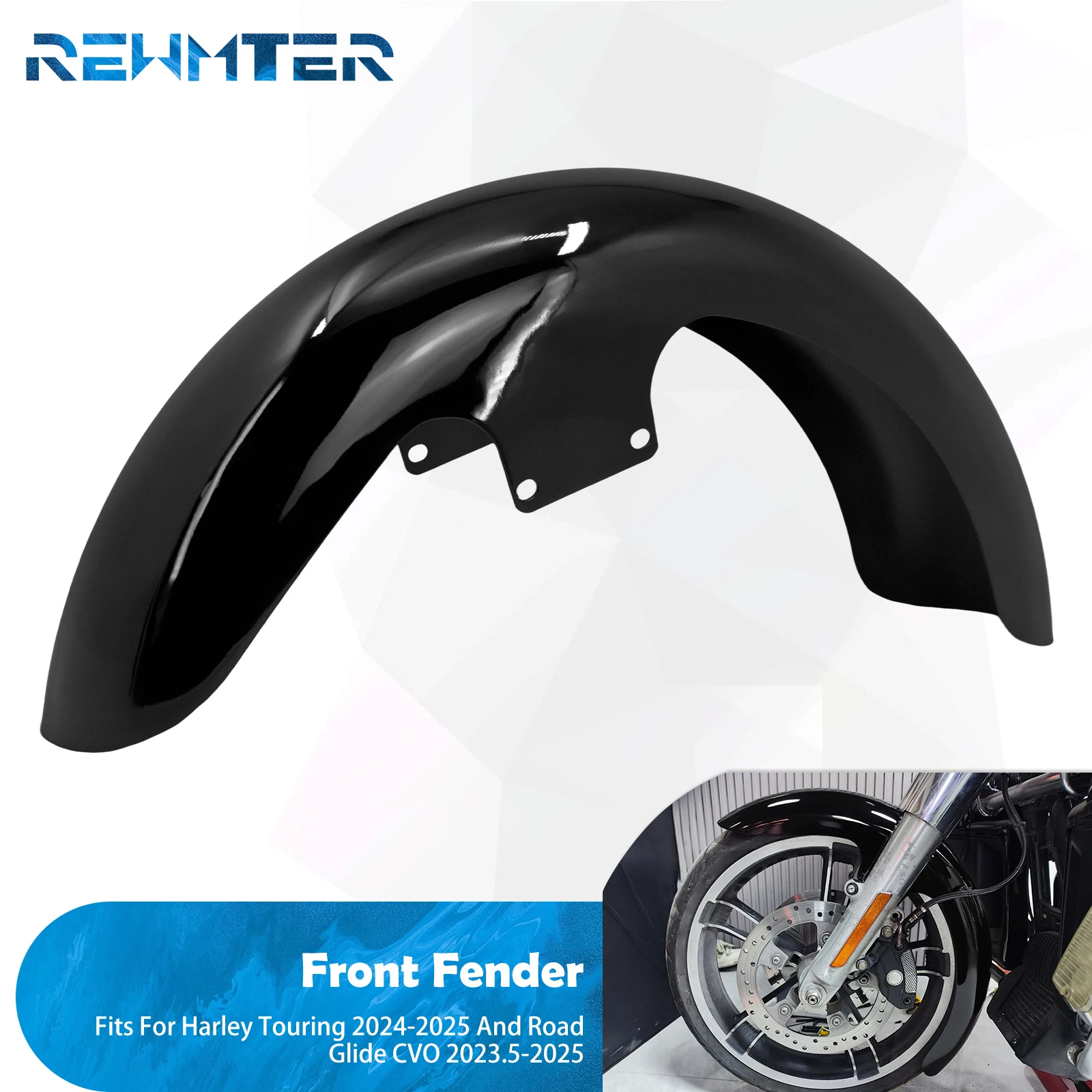 

Motorcycle 19'' Front Fender Wheels Wrap Mudguards For Harley Touring Road King Street Electra Glide Road Glide CVO 23.5-2025