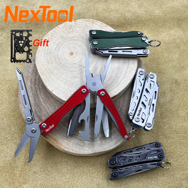 NexTool Mini Flagship Multitool 10 in 1 Mini EDC Keychain Multi Tool Folding Pliers Pocket Knife Scissors Outdoor Tools