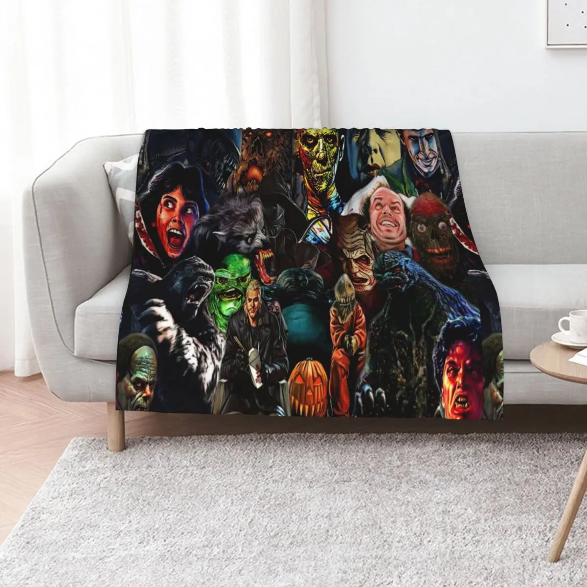 Collage Of Horror Part 2 Throw Blanket sofa bed Cute Extra Large Throw Flannel Thermal Luxury Designer Blankets