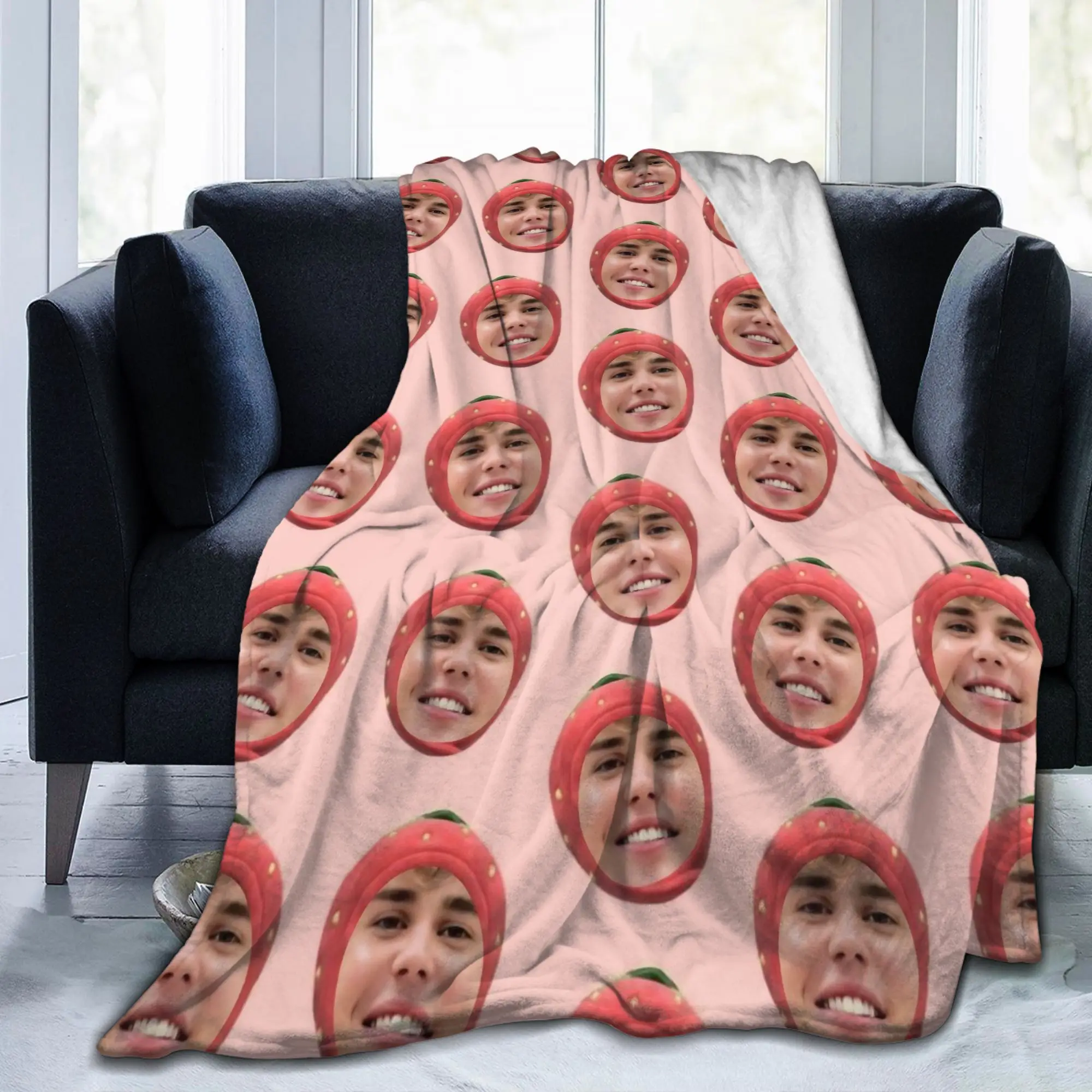 Justins Pop Singer Biebering Blanket Flannel Textile Decor Funny Meme Portable Warm Bedding Throw Blanket for Car