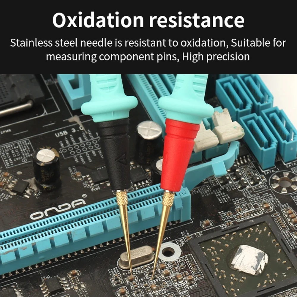 Digital Multimeter probe Pen Soft-silicone-wire Needle-tip Universal Test Leads Pin with Alligator Clip For Multimetro Tester