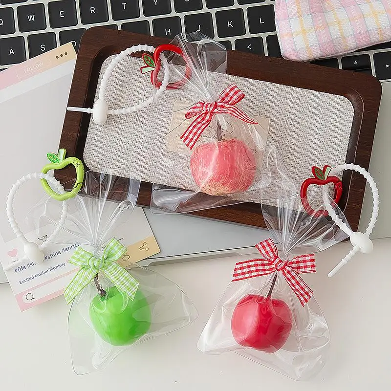 Keychain Bag Keychain Auto Interior Decor Accessories Simulated Fruit Keychain Portable Rearview Mirror Fruit Pendant