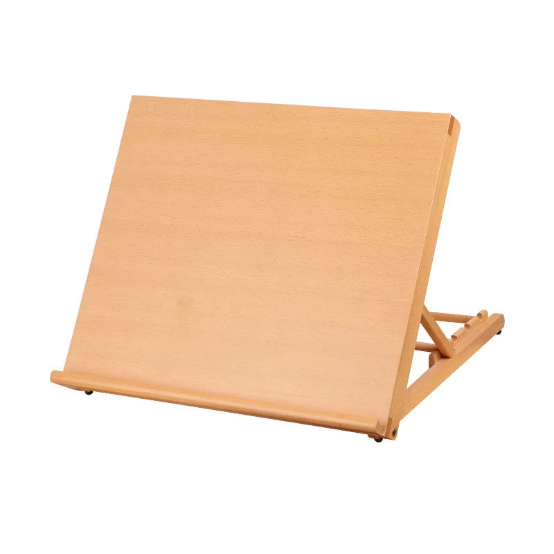 Desktop multifunctional foldable easel wooden adjustable painting table portable art student easel