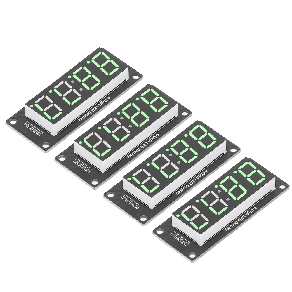 4 Sets 0.56in 4 Digit Digital Tube LED Display TM1637 Includes 4 Pin Headers Clock Module Multi-Color Options 7 Segments