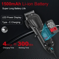 Cosoul Hair Clipper Compact Size Hair Trimmer Electric Beard Trimmer LED Display Hair Length Adjustable Big Capacity Battery 3