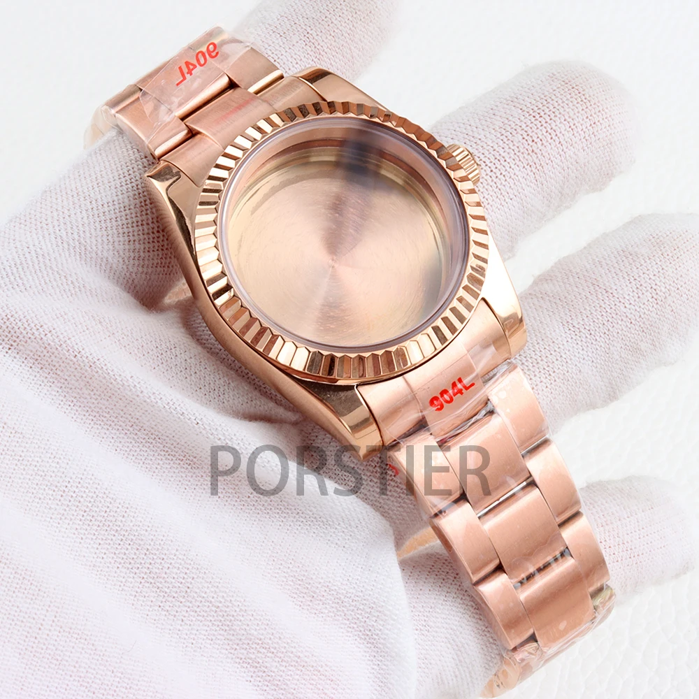 36 مللي متر/39 مللي متر NH35 حافظة الياقوت الزجاج ل Seiko NH35 NH36 حركة Datejust 28.5 مللي متر الهاتفي الفولاذ المقاوم للصدأ المحار نحى سوار