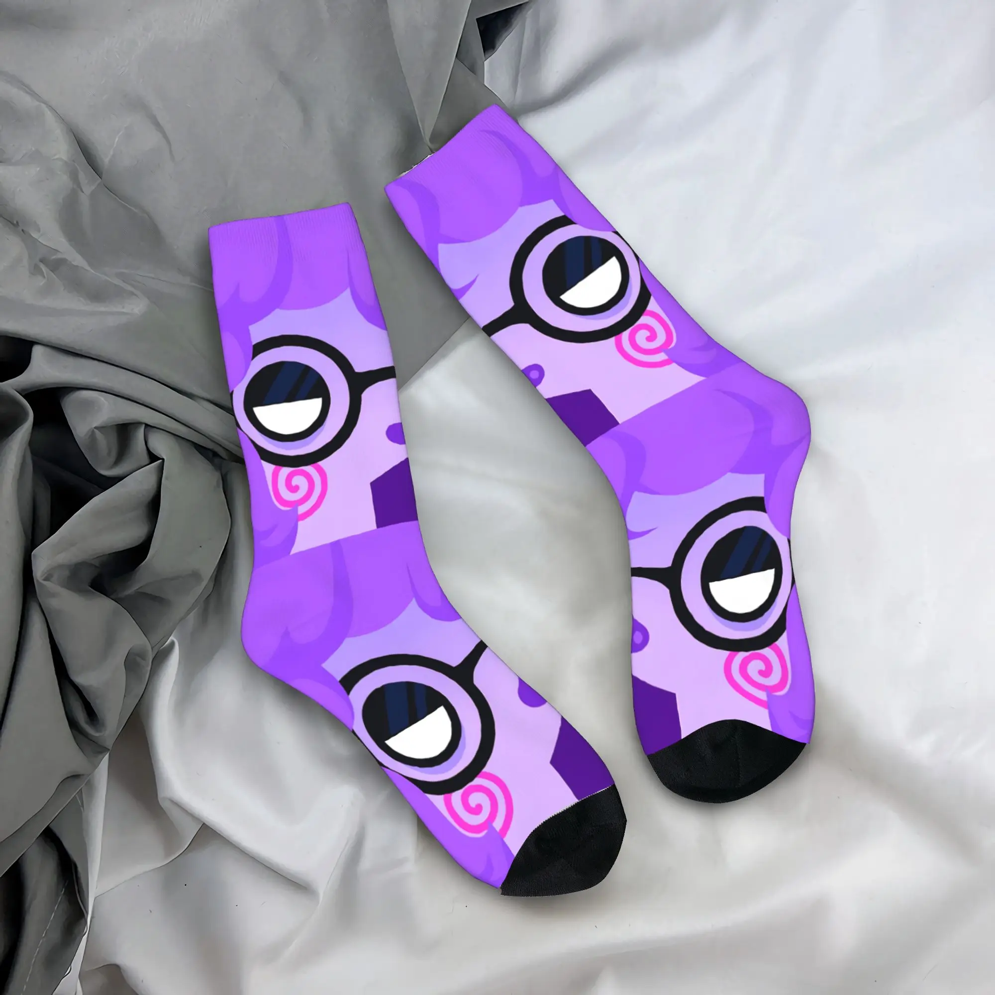Animal Hospital Purple Rabbit Glasses Anime Stockings Men  Socks Soft Casual Socks Spring Running Sports Anti-Slip Socks Gift