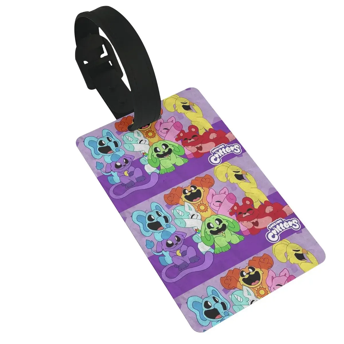 

Smiling Critters Cartoon Game Luggage Tags Suitcase Accessories Travel Baggage Boarding Tag Portable Label Holder Name Address