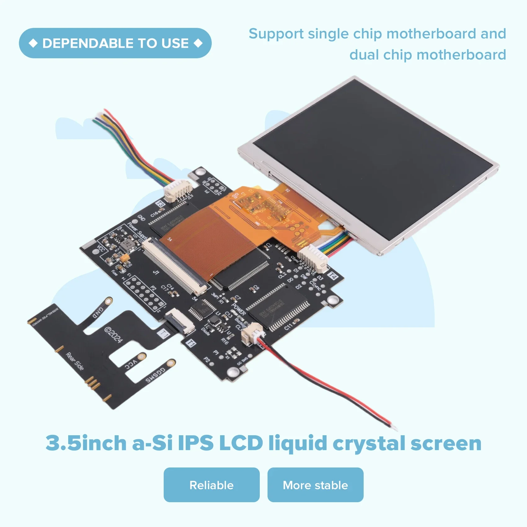 

V4.2 OGS IPS LCD Full Screen For SEGA Game Gear GG Backlit LCD Screen For SEGA Game Gear GG Console-[A49T]