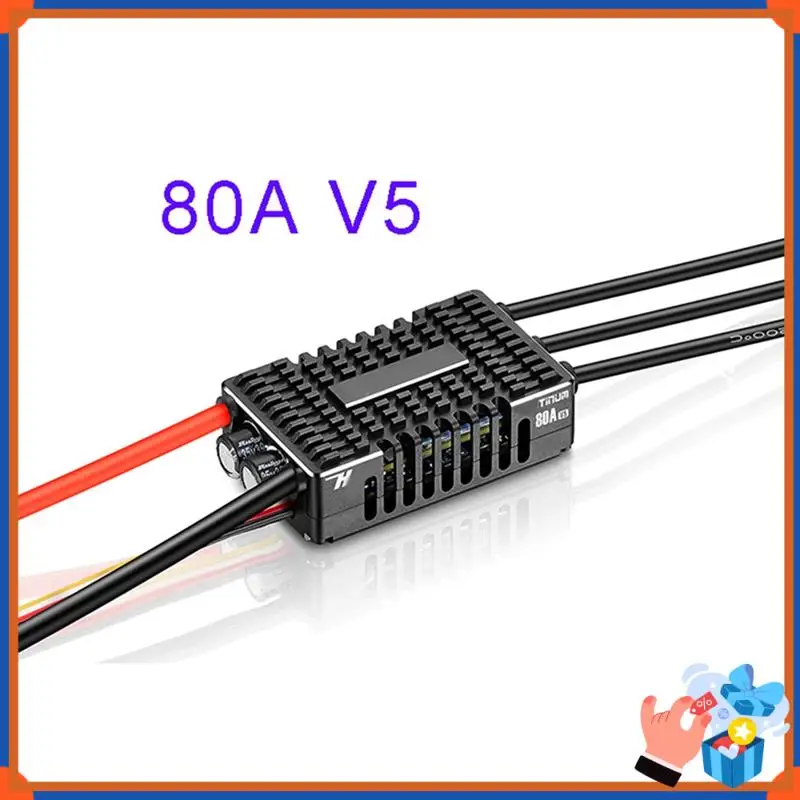 

Compact 80A V5 ESC 3-8S High-Performance Brushless Speed Controller For RC Drones, Helicopters, FPV Multi-Rotors