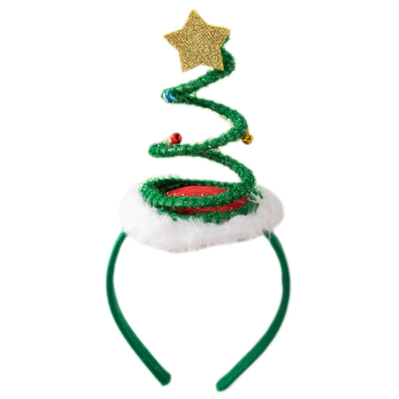 Christmas Springy Coil Tree Hair Bands  Tree Headband Party Decoration Supplies for Creative Holiday Hair Styling Pr