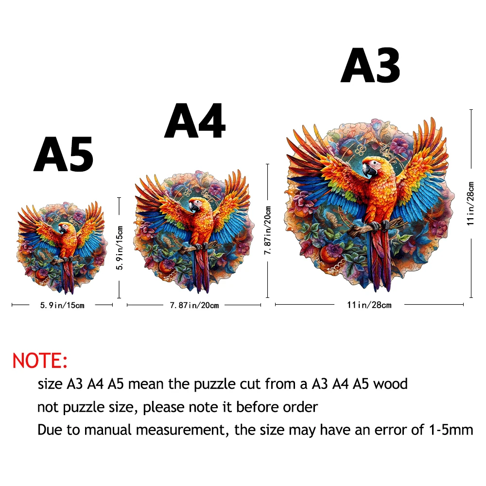 木製ジグソーパズル、マンダラ ハミングバード 大人と子供向けの木製パズル、ユニークな形の動物の木製パズル