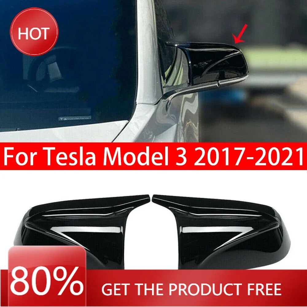 

Mirror Covers For Tesla Model 3 2017-2021 Replacement Car Rearview Side Mirror Cover Wing Cap Exterior Door Case Trim Carbon Fib