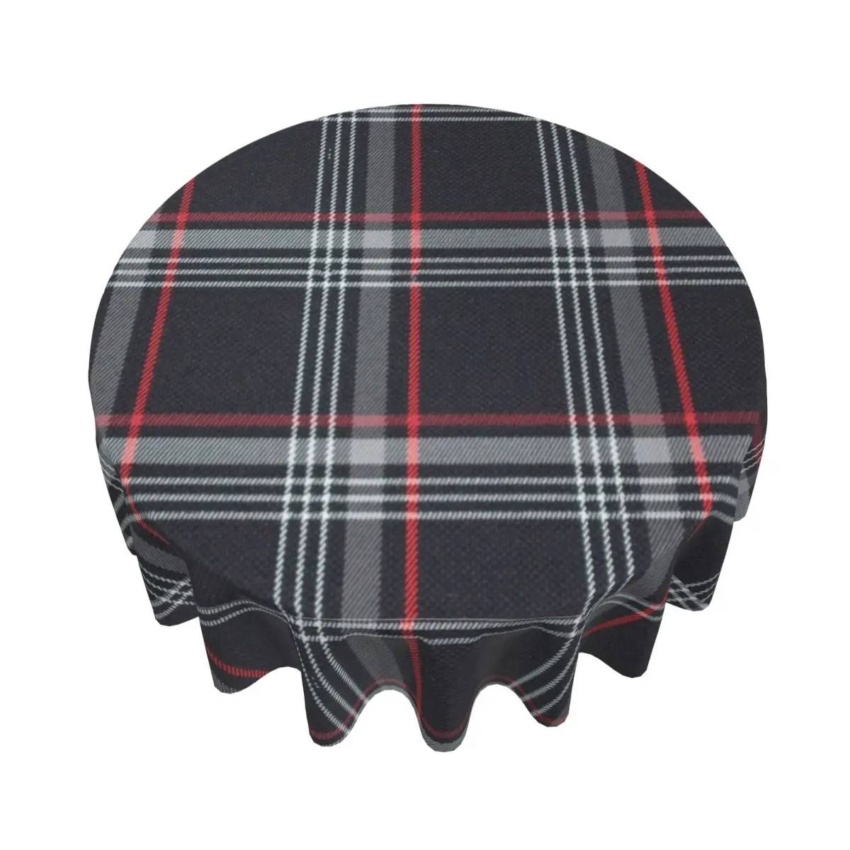 GTi Tartan Waterproof Round Tablecloth Oilproof Table Cloth for Kitchen Events Dining Table Cover 60 inches