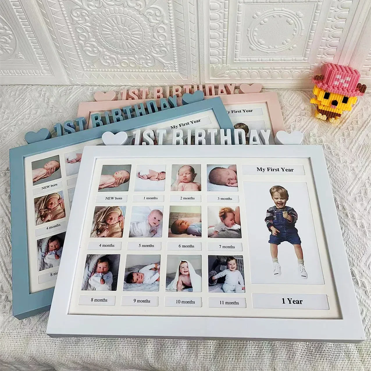 1ST BIRTHDAY Baby Creative 12 Months Growth Record Photo Frame Birthday Party Memorial PP Plastic Photo Frame Baby Photo Frame